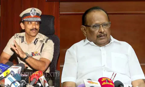  (L-R) Police Commissioner A Arun; Law Minister S Regupathy 
