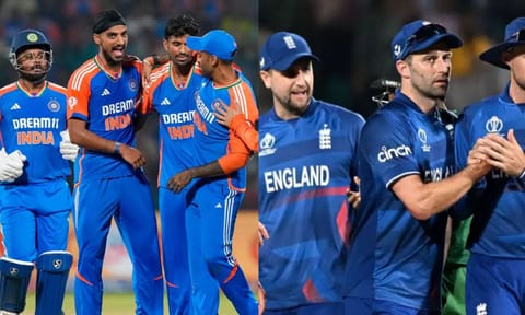 Team India and England Players 