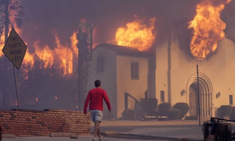 Firefighters race to contain Los Angeles wildfires with menacing winds forecast to return