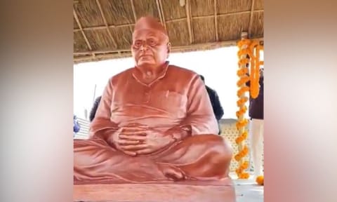 Mulayam Singh Yadav Statue In Maha Kumbh (X)