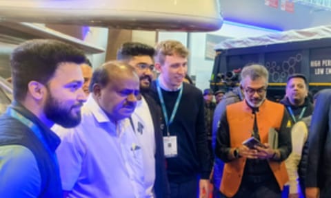 At the ‘Bharat Mobility Global Expo 2025’ (IANS)