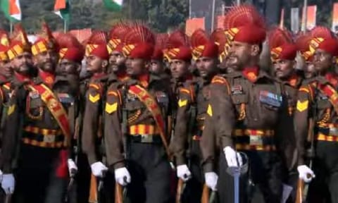 61 Cavalry marching on Kartavya Path(ANI)