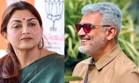 L to R: Kushboo, Ajith Kumar 