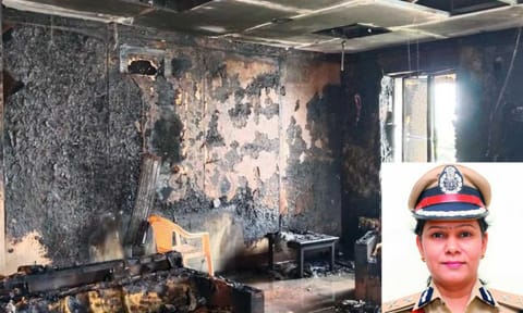 Fire accident at IPS officer Kalpana Nayak's office (X)