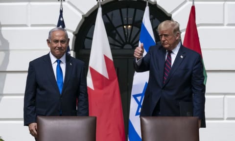 Benjamin Netanyahu and Donald Trump (AP)