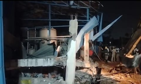 The room where the blast happened and the victims were trapped