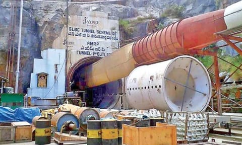 Srisailam Left Bank Canal (SLBC) in Nagarkurnool district (PTI) 