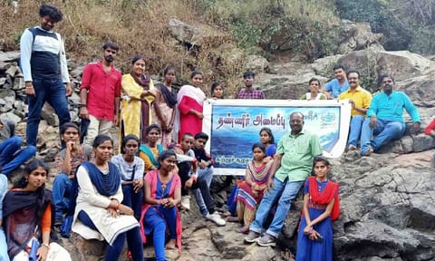 Members of Thaneer Student Forum on nature walk in Tiruchy 