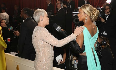 On the red carpet before Screen Actors Guild Awards 