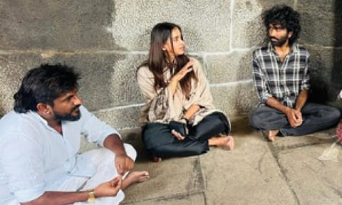 Pradeep Ranganathan with Archana Kalpathi