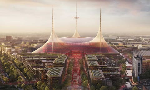 A computer generated image of the proposed new Manchester United stadium 