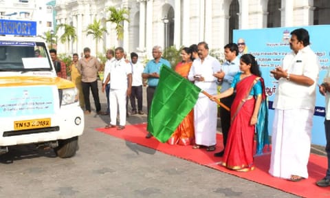 Mayor R Priya on Wednesday inaugurated the cleaning of footpaths and bus shelters by deploying 30 vehicles across the city (X) 