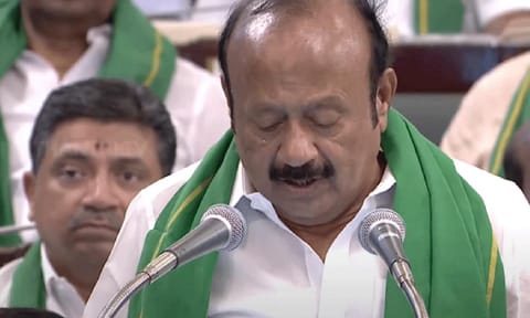 State Agriculture Minister MRK Panneerselvam 