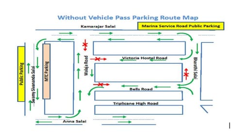 Traffic diversions map 