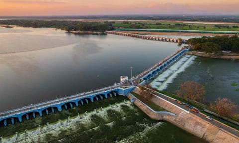 Grand Anicut in Thanjavur distributes water through Kollidam, Cauvery and Vennaru for Delta irrigation