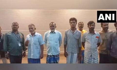 7 fishermen released from Sri Lankan prison reach Chennai (ANI) 