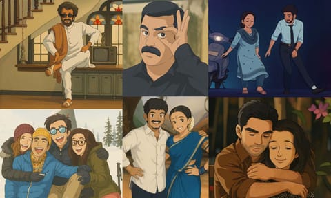 Several movie clips in Ghibli Art