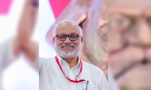 Newly elected CPI (Marxist) general secretary MA Baby (X) 