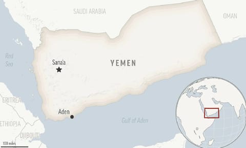 This is a locator map for Yemen with its Capital, Sanaa (AP)