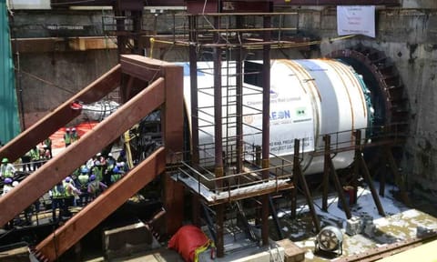 Construction works at Chennai Metro Rail tunnel connecting Lighthouse and Thirumayilai (Image/X) 