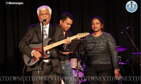 Augustine Paul performing Ten Guitars’, a popular song of 1967 by English singer Engelbert Humperdinck 