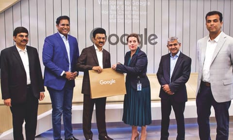 Tamil Nadu Chief Minister MK Stalin at Google office 