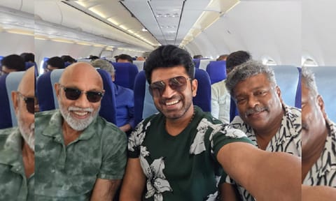 Actors Arun Vijay, Parthipan and Sathyaraj 