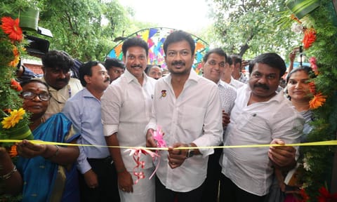 Deputy Chief Minister Udhayanidhi Stalin inaugurated the renovated Marina Beach library (Photo: X-@Udhaystalin)