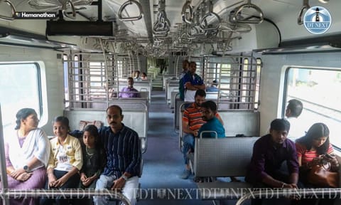Passengers in new AC EMU (Photo: Hemanathan M)