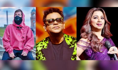 Alan Walker, A.R. Rahman, and Shreya Ghoshal (IANS)