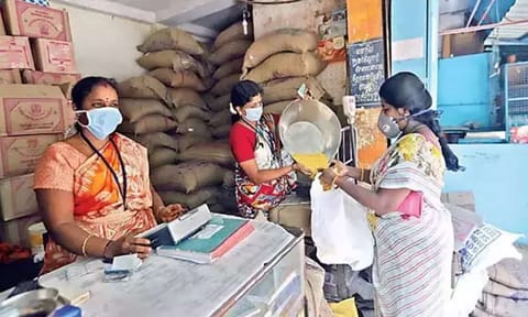 A view of ration shop