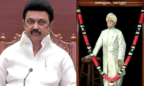 Tamil Nadu Chief Minister MK Stalin on Sunday paid rich tributes to Justice Party co-founder Sir Pitty Theagarayar 