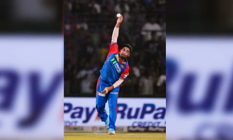 Delhi Capitals' Vipraj Nigam plays a shot during the Indian Premier League (IPL) 2025 cricket match between Delhi Capitals and Kolkata Knight Riders, at the Arun Jaitley Stadium, in New Delhi (PTI)