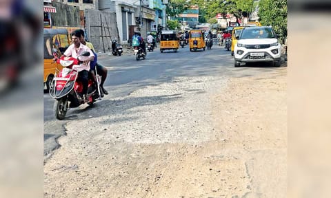 Uneven surface of Hunters Road has put motorists at risk
