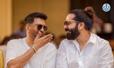  Actor Silambarasan with Santhanam 