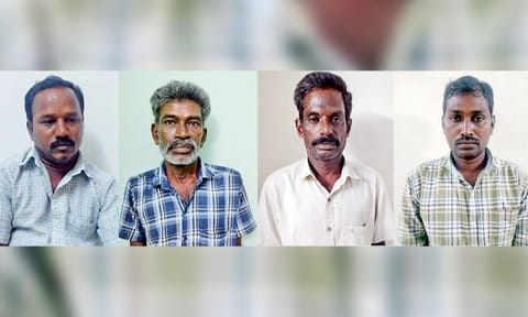 (L-R) Achiappan; Ramesh; Madeshwaran; Gnanasekaran 