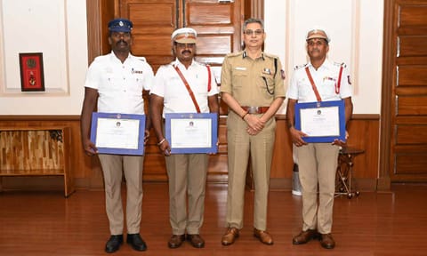 DGP lauded Maraimalai Nagar Police for apprehending mentally unstable driver in high-speed chase