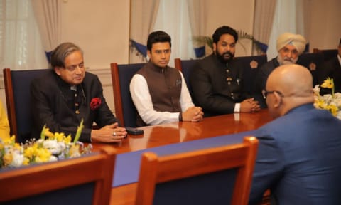 Shashi Tharoor led delegation in Guyana (X/ @IndiainGuyana)