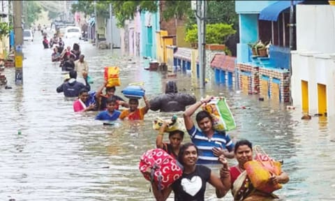 Still from Chennai floods 