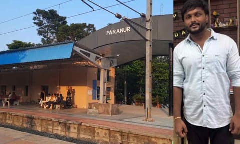 (L-R) Paranur railway station; Divesh 