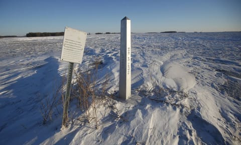 Border Marker between US and Canada (AP)