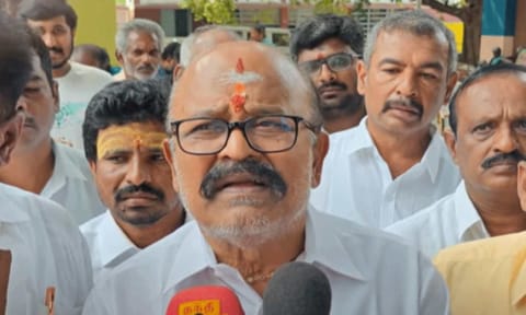 AIADMK MLA and former Deputy Speaker Pollachi V Jayaraman 