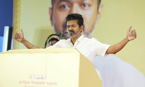 Tamilaga Vettri Kazhagam (TVK) president Vijay 