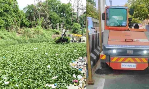 The newly procured amphibious machines and ride-on sweepers