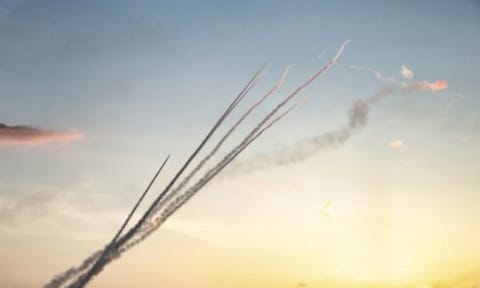 Israel intercepts rocket from Gaza as 17 killed near food distribution site