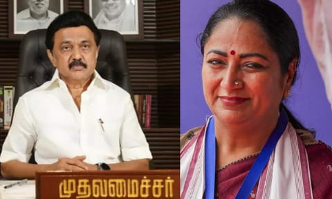 TN Chief Minister MK Stalin; Delhi Chief Minister Rekha Gupta (PTI) 