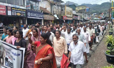 The teachers rally in protest