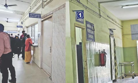(L-R) Anna Nagar Peripheral Hospital; 24-hr fever clinic with no doctor on duty at Tondiarpet