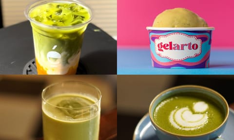 Mango matcha latte, Matcha ice cream, Iced matcha, Classic hot matcha