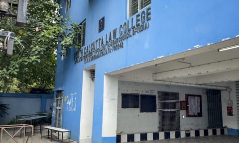 The premises of the South Calcutta Law College where a student was allegedly raped by her two seniors and a former student of the educational institute, in Kolkata, Friday, June 27, 2025 (PTI) 